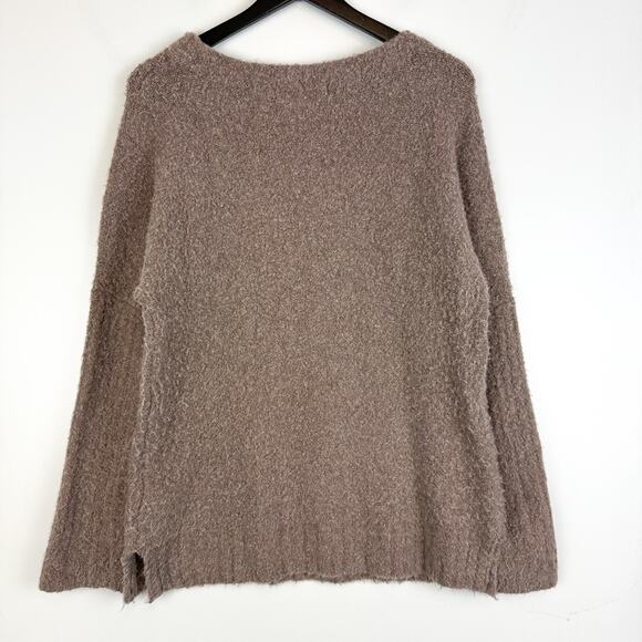 Sleeping on Snow Anthropologie Size S Baby Alpaca Knit Crew Sweater Brown - Picture 7 of 10